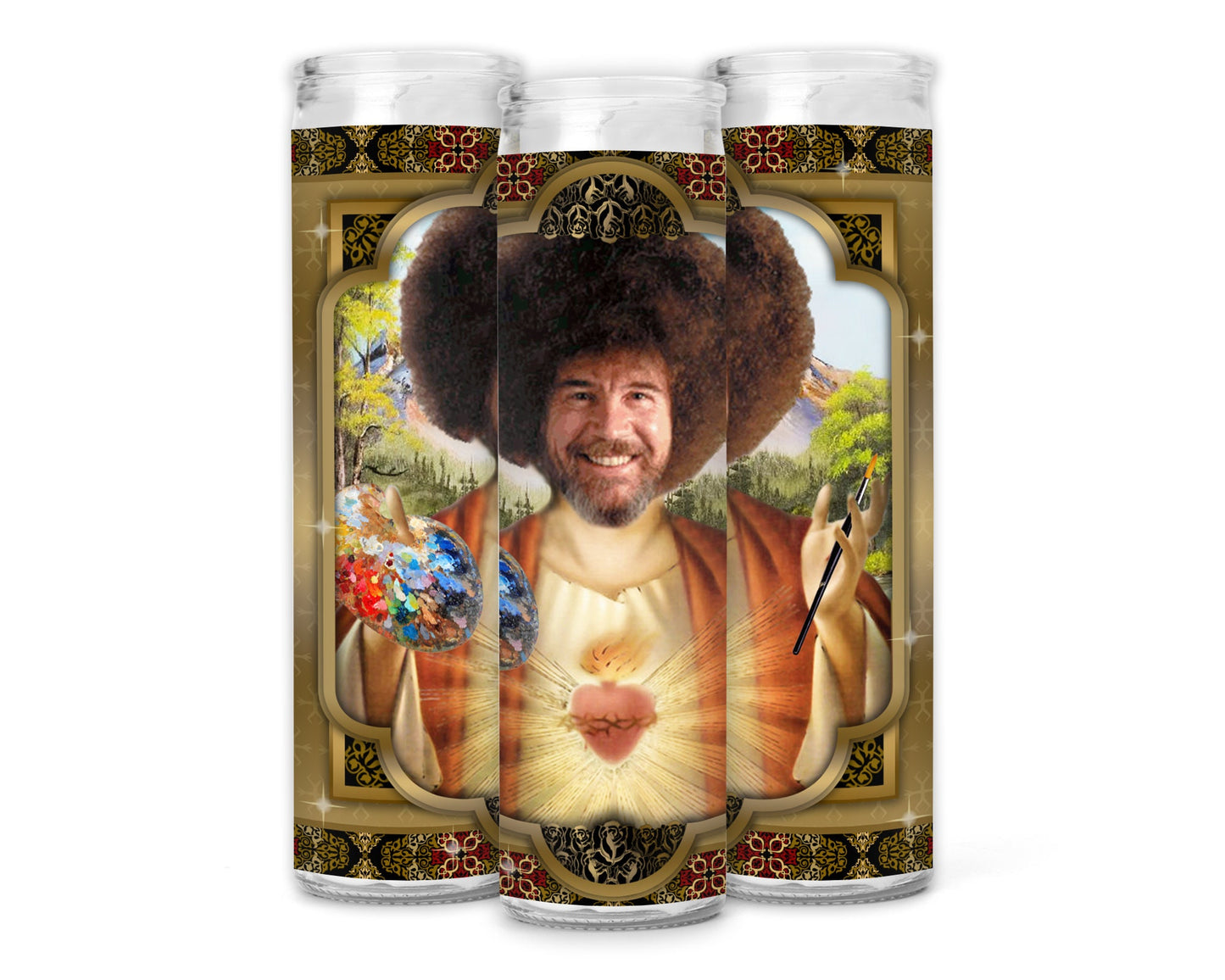 Saint Bob Ross Celebrity Prayer Candle